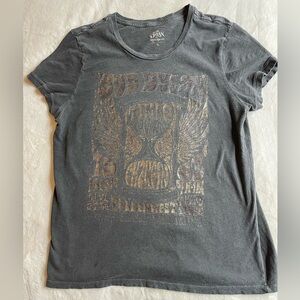 Lucky Brand Bob Dylan 1963 Concert Graphic Tee - Distressed Gray XL
